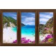 Photo mural window 3 wings overlooking the sea bay