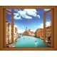 Wallpapers mural window view from Venice - 3 colours