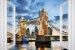Wallpapers mural window view of London Tower bridge - 3 colours