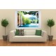 Wallpapers mural window view with waterfall laguna - 3 colours