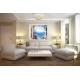 Wallpapers mural window view with sea and cliffs - 3 colours Wallpapers mural window view with sea and cliffs - 3 colours