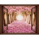 Wallpapers mural window view with pink trees - 3 colours Wallpapers mural window view with pink trees - 3 colours