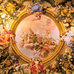 Wallpaper Mural with angels classics ceiling 