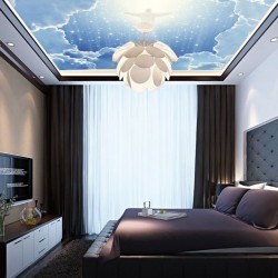 Wallpaper Mural cosmic abstraction with clouds and Jesus Christ ceiling