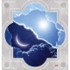 Wallpaper classic frame viwe of night and day sky Wallpaper classic frame viwe of night and day sky