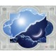 Wallpaper classic frame viwe of night and day sky Wallpaper classic frame viwe of night and day sky