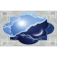 Wallpaper classic frame viwe of night and day sky Wallpaper classic frame viwe of night and day sky