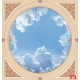 Wallpaper oval ornament for ceiling with sky Wallpaper oval ornament for ceiling with sky