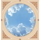 Wallpaper oval ornament for ceiling with sky Wallpaper oval ornament for ceiling with sky