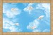Wallpaper ornament for ceiling with sky and pigeons