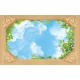 Wallpaper for ceiling with sky and green leaves Wallpaper for ceiling with sky and green leaves