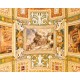 Photo wallpaper painted ceiling old fresco with relief statues Photo wallpaper painted ceiling old fresco with relief statues