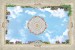 Photo Wallpaper ceiling with 3d effect sky and ornaments