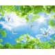 Photo wallpaper for sky ceiling and green twigs Photo wallpaper for sky ceiling and green twigs