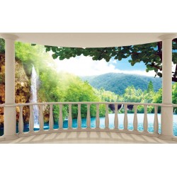 Wall murals ellipse terrace waterfall Wall murals ellipse terrace waterfall