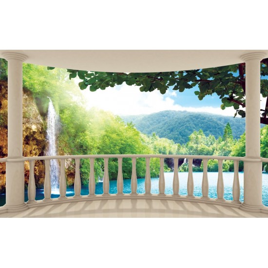 Wall murals ellipse terrace waterfall Wall murals ellipse terrace waterfall
