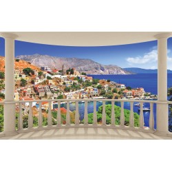 Wall murals seascape from terrace ellipse