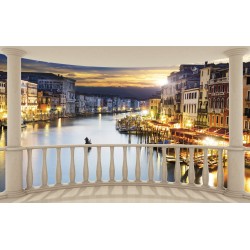 Wall murals night view of Venice from terrace ellipse