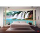 Wall murals view of waterfall from terrace ellipse