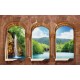 Wallpapers mural waterfall views across antique columns Wallpapers mural waterfall views across antique columns