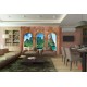 Wallpapers mural sea views across antique columns 