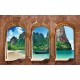 Wallpapers mural sea views across antique columns 