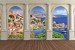 Wallpapers mural view through columns Mediterranean landscape