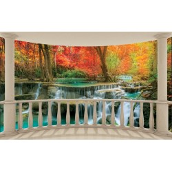 Wallpapers mural terrace lovely flower forest waterfalls