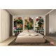 Wallpapers mural terrace overlooking ornaments retro street