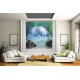 Wallpapers mural classic columns with a beautiful waterfall Wallpapers mural classic columns with a beautiful waterfall