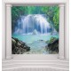 Wallpapers mural classic columns with a beautiful waterfall Wallpapers mural classic columns with a beautiful waterfall