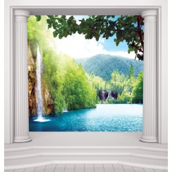 Photo mural Thailand waterfall with columns