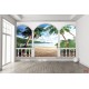 Wallpapers mural terrace view with palms Wallpapers mural terrace view with palms