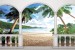 Wallpapers mural terrace view with palms