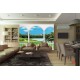 Wallpaper 3D beautiful lake view terrace