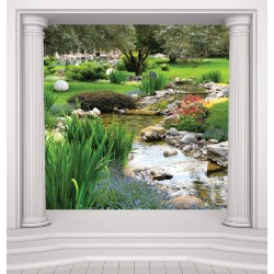 Wallpaper garden view with columns Wallpaper garden view with columns