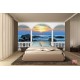 Wallpaper sea sunset with columns in 2 models Wallpaper sea sunset with columns in 2 models
