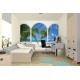 Wallpaper terrace with sunny palms Wallpaper terrace with sunny palms