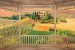 Photo mural beautiful Toscana woоdеn terrace view 