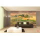 Photo mural beautiful Toscana woоdеn terrace view 