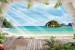 Wallpapers mural 3d view terrace and islands flora