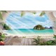 Wallpapers mural 3d view terrace and islands flora Wallpapers mural 3d view terrace and islands flora