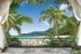 Wallpapers mural 3d view terrace with palm trees and lilac