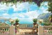 Wallpapers 3d beautiful sea terrace with colorful flowers