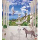 Wallpapers mural 3d seascape kolonoda with leopard