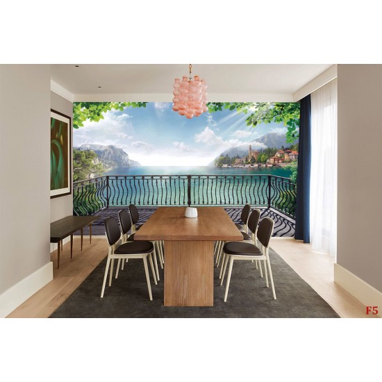 Wallpapers beautiful view over the metal parapet with coastal town Wallpapers beautiful view over the metal parapet with coastal town