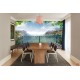 Wallpapers beautiful view over the metal parapet with coastal town Wallpapers beautiful view over the metal parapet with coastal town