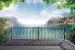 Wallpapers beautiful view over the metal parapet with coastal town