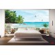 Wallpapers 3d seaview palms over railing Wallpapers 3d seaview palms over railing