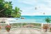Wallpapers 3d seaview palms over railing